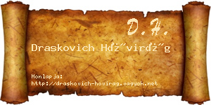 Draskovich Hóvirág névjegykártya